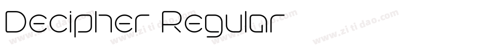 Decipher Regular字体转换